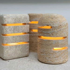 Nouvelle <span class=keywords><strong>lampe</strong></span> de table en marbre LED avec commande tactile moderne, style pierre de grotte, lumière blanc chaud, alimentée par batterie pour usage intérieur - Product Image 3