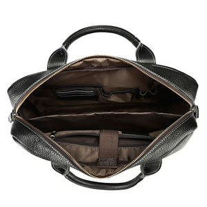 Men's Designer Soft Bag 14 Inch Genuine <b>Leather</b> <b>Laptop</b> Office Bag Portable Large Capacity Durable for Men - Product Image 3