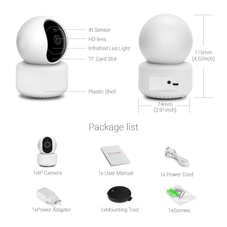 iCSee 3MP HD Indoor PTZ wifi IP Camera Smart Home Security Wireless CCTV Camera System PTZ Night Vision IP Network Camera