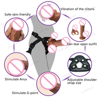 Vibromasseur réaliste texturé à porter avec télécommande pour une stimulation et un plaisir accrus