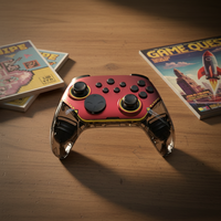 GAMINJA Joystick sans fil et manette de jeu pour PS5, fonction turbo à double vibration, manette de jeu à commande de mouvement à 6 axes