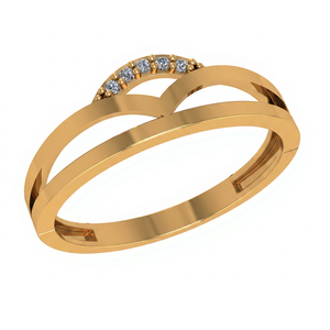 Handmade Custom Design 10K Solid Gold <b>Moon</b> <b>Ring</b> VVS1 Lab Grown Diamond Claw Setting Heart Shape Split Shank Minimalist Jewelry - Product Image 1