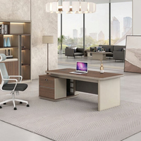 Bureau de direction de luxe moderne, design classique haut de gamme, unique, modulaire, réglable, avec tiroirs, organisateur de bureau pour PDG