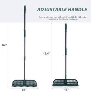 Winslow &amp; Ross 2 in 1 Garden Tools Lawn <strong>Rake</strong> and Brush <strong>Artificial</strong> Turf Carpet Brush Plastic <strong>Grass</strong> <strong>Rake</strong> - Product Image 3
