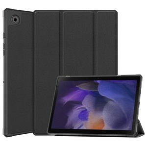 เคสแบบพับสามตอนสีดำขั้นสูง วัสดุ PU และ TPU พร้อมแม่เหล็กในตัว สำหรับ <span class=keywords><strong>Samsung</strong></span> <span class=keywords><strong>Galaxy</strong></span> <span class=keywords><strong>Tab</strong></span> <span class=keywords><strong>A8</strong></span> SM-X200 X205 ขนาด 10.5 นิ้ว - Product Image 2