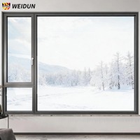 Fenêtre à battant moderne en aluminium WEIDUN TY80, ouverture verticale, double vitrage, rupture de pont thermique 6060-T66, insonorisée, taille personnalisée, OEM