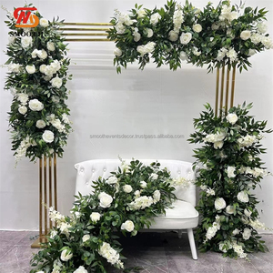 SMOOTH Natural Style Green Floral Runners Wedding Table Rose Flower Arrangements Wedding Customized Runner - Product Image 4