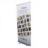 2026 ADMAX Aluminium Promosi Iklan Portabel Ringan Pop Up Retractable Roll Banner Stand Perakitan Tanpa Alat Model