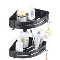 Vente en gros de porte-accessoires de douche triangulaire en acier inoxydable de 380 g : étagère d'angle de salle de bain imperméable, organisateur gain de place