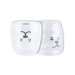 ถ้วยแก้วบอโรซิลิเกตสองชั้นดีไซน์<span class=keywords><strong>ลูก</strong></span>สุนัขน่ารัก - Product Image 1