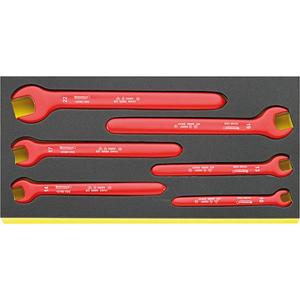 STAHLWILLE - 96830042 Single <b>ended</b> <b>open</b> jaw <b>spanners</b> VDE 6 pcs. in TCS inlay - EAN 4018754278749 1000V INSULATED WRENCHES - Product Image 1