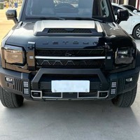 Grille avant hexagonale à couverture intégrale avec LED pour Chery Jetour T2 Traveler Shanhai 2023-2025, style Black Warrior tout-terrain