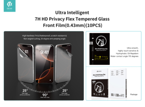 <span class=keywords><strong>Protector</strong></span> de Pantalla de Privacidad Anti-Espía de PET con Corte Preciso para Teléfono Móvil 7H |   Estructura de 3 Capas, 0.43mm de Grosor, 125x196mm, Universal - Product Image 6