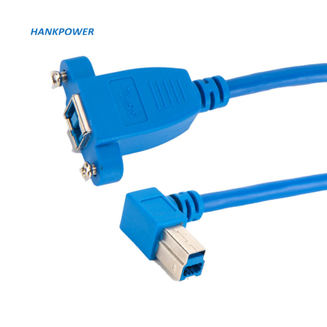 Right Angle USB 3.0 B to B Male to Female USB Panel Mount Extension Cable USB3.0 Printer Cable