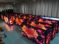 Table de DJ pliable à six panneaux avec écran LED intégré pour club musical et soirée