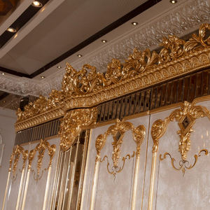 Luxus-Barock garderobe, hand geschnitztes goldenes Holz, verspiegeltes Inlay, mehrtürige Aufbewahrung, Schlafzimmer möbel im europäischen königlichen Stil - Product Image 4