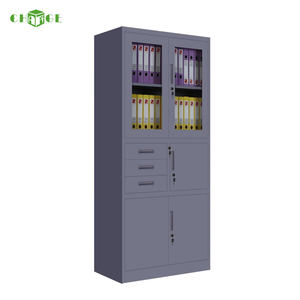 Moderna librería de 3 puertas, archivador de tarjetas de índice ajustable, venta al por mayor, Luoyang, diseño de borde estrecho, Panel de Metal, estilo de acero - Product Image 3