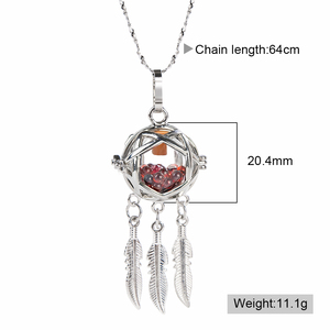 Liontin kristal alami kalung perhiasan modis liontin kristal Dreamcatcher grosir - Product Image 2