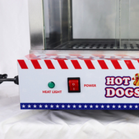 Machine commerciale de vapeur de hot-dog avec la vitrine électrique de hotdog de réchauffeur de bun avec le certificat de la CE de haute qualité