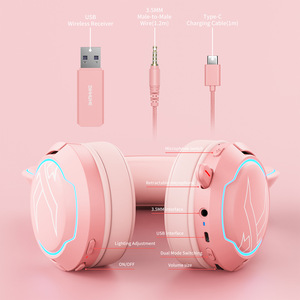 Auriculares Inalámbricos para Juegos BINNUNE BW05, Auriculares de Diadema, Estéreo 2.4G Bluetooth Modo Dual PS4 XBOX - Product Image 3