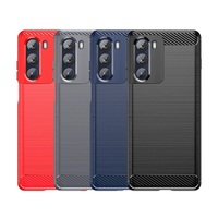 Étui de téléphone portable classique en TPU en fibre de carbone brossée en silicone caoutchouté, résistant aux chocs, sans support pour OnePlus Ace 5/5Pro 5G