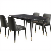 Ensemble de meubles de salle à manger en marbre - Design moderne, pliable, durable et imperméable pour café/restaurant