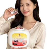 Qingfeng Rooster 6-in-1 Pod Cuci Pakaian Aroma Bunga Buah yang Ditingkatkan untuk Pakaian, Membuat Pakaian Lembut, Halus, dan Segar Tahan Lama