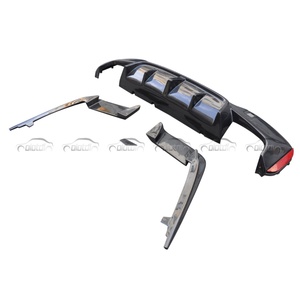 OLOTDI 2018-2022 pour F90 M5 G30 Diffuseur de pare-chocs arrière style 3D en fibre de carbone noir avec nouvelles ouvertures d'échappement à visser - Product Image 5