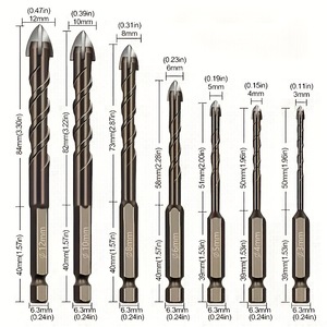 Guest Quality Multipurpose <b>Drill</b> <b>Bits</b> 3-12 Mm Hex Shank TiCN Coated For Glass Ceramic Tile <b>Wood</b> Metal Plastic - Product Image 5