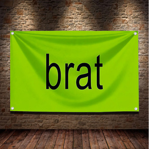 Забавный декоративный флаг Brat, юмористический настенный баннер для бара, клуба, вечеринок и декора стен в мужской комнате, 3x5 футов - Product Image 4