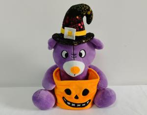 Halloween Dễ Thương Thú Nhồi Bông Sang Trọng Ma Quỷ Halloween Con Chó Bat Đồ Chơi Với Túi Cho Kẹo - Product Image 3