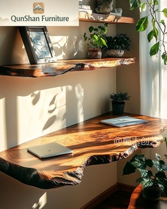 <span class=keywords><strong>Estante</strong></span> Flotante de Madera Maciza con Borde Natural |   <span class=keywords><strong>Estante</strong></span> de Almacenamiento de <span class=keywords><strong>Pared</strong></span> Estrecho Irregular Zen para Decoración y Almacenamiento del Hogar - Product Image 3