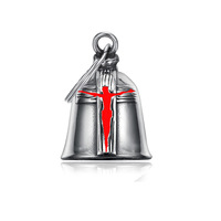 Pendentif cloche Aquila Guardian en acier inoxydable 316L, thème religieux chrétien, pour motards, cadeaux unisexes pour fêtes