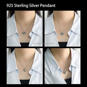 Exquis plaqué platine 925 argent Sterling mignon dessin animé pendentif à breloque collier Bracelet pour un usage quotidien - Product Image 5