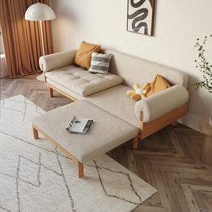 Moderno semplice piccolo appartamento soggiorno mobili piccolo divano letto divano divano estraibile divano letto pieghevole divano letto in <span class=keywords><strong>legno</strong></span> - Product Image 3