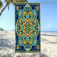 Serviette de plage en microfibre personnalisée avec logo d'usine, impression sans décoloration, serviette de bain, vente directe d'usine, cadeau personnalisé unique