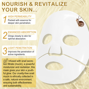 Ikzee Premium <span class=keywords><strong>Escargot</strong></span> Mucus Hydrogel Masque facial 3EA Care Voyage Essential Collagène Masque facial Soins de la peau coréens - Product Image 4