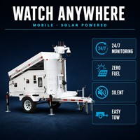 Tour d'éclairage de sécurité portable à énergie solaire avec lumières LED rotatives et CCTV intégré, tour mobile hors réseau
