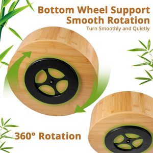 ถาดหมุนไม้ไผ่สำหรับจัดระเบียบเครื่องปรุงรสบนเคาน์เตอร์ - Product Image 6