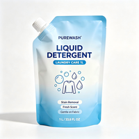 Sachet Doypack Personnalisé Imprimé de Haute Qualité pour Produits Chimiques, Détergent Lessive, Shampoing, Savon Liquide pour les Mains, Recharge avec Bec Verseur