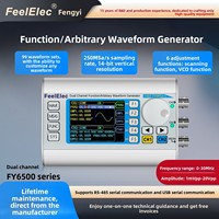 Générateur de signaux à forme d'onde arbitraire Feelelec FY6500, source de signal à double canal de haute précision avec compteur de fréquence