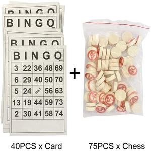 40 cartes <span class=keywords><strong>de</strong></span> <span class=keywords><strong>bingo</strong></span> + 75 pièces d'échecs, jeu <span class=keywords><strong>de</strong></span> divertissement numérique pour enfants, idéal pour s'amuser en intérieur - Product Image 4