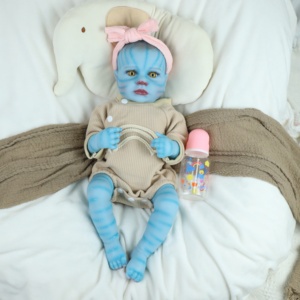 Lifereborn 18 pulgadas 46cm <span class=keywords><strong>Avatar</strong></span>'s Painting Vinyl <span class=keywords><strong>Reborn</strong></span> Dolls Blue Skin Soft Toy <span class=keywords><strong>Bebe</strong></span> Baby <span class=keywords><strong>Reborn</strong></span> Dolls para niños jugando - Product Image 4