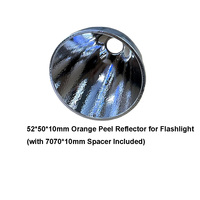 Réflecteur LED en aluminium 52mmx50 avec trou de 9/10mm pour lampe torche L3 XHP50 XHP70.2 SST40, pièce de rechange DIY, IP65, faisceau spot 90°, sous vide