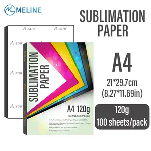 Süblimasyon % yazıcı mürekkebi polyester kumaş için A3 A4 ısı transfer kağıdı süblimasyon kağıdı