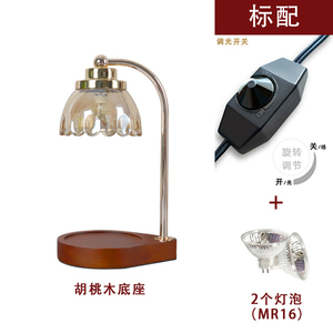 Lampe de table moderne avec base en bois et abat-jour en cristal brun E26 Ra80 LED 2700K Lumière chaude pour la décoration de la chambre - Product Image 4