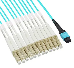 Yüksek kalite 10 Gigabit Multimode 40G modülü MPO-12 çekirdek LC 3 metre OM3 Fiber optik kablo