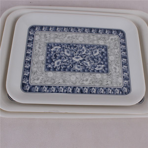 Melamine Rectangular <b>Plastic</b> <b>Trays</b> Solid Color For Hotels Restaurants Kindergartens Serving Dishes Cake Bread - Product Image 4