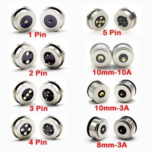 Conector pin Pogo magnético en forma de Circualr <span class=keywords><strong>1</strong></span> 2 3 4 5 pines macho hembra sonda 5V 3A 10A DC conectores de enchufe de carga - Product Image 1