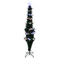 Hochwertige künstliche Weihnachts baum vor beleuchtete Bowknot Lights Treetop Star Glasfaser PVC-Materialien für Weihnachts dekorationen